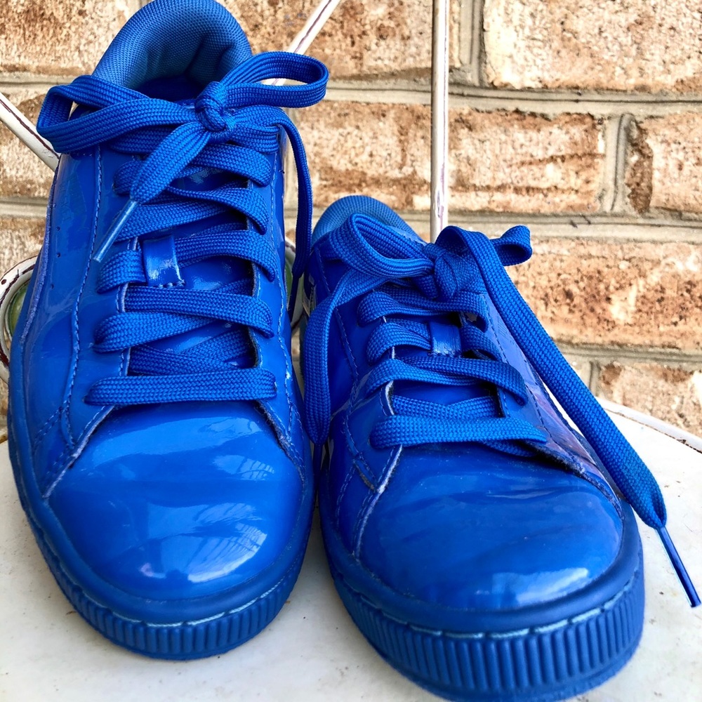 Puma Patent Basketball Sneakers sz 4 Boys